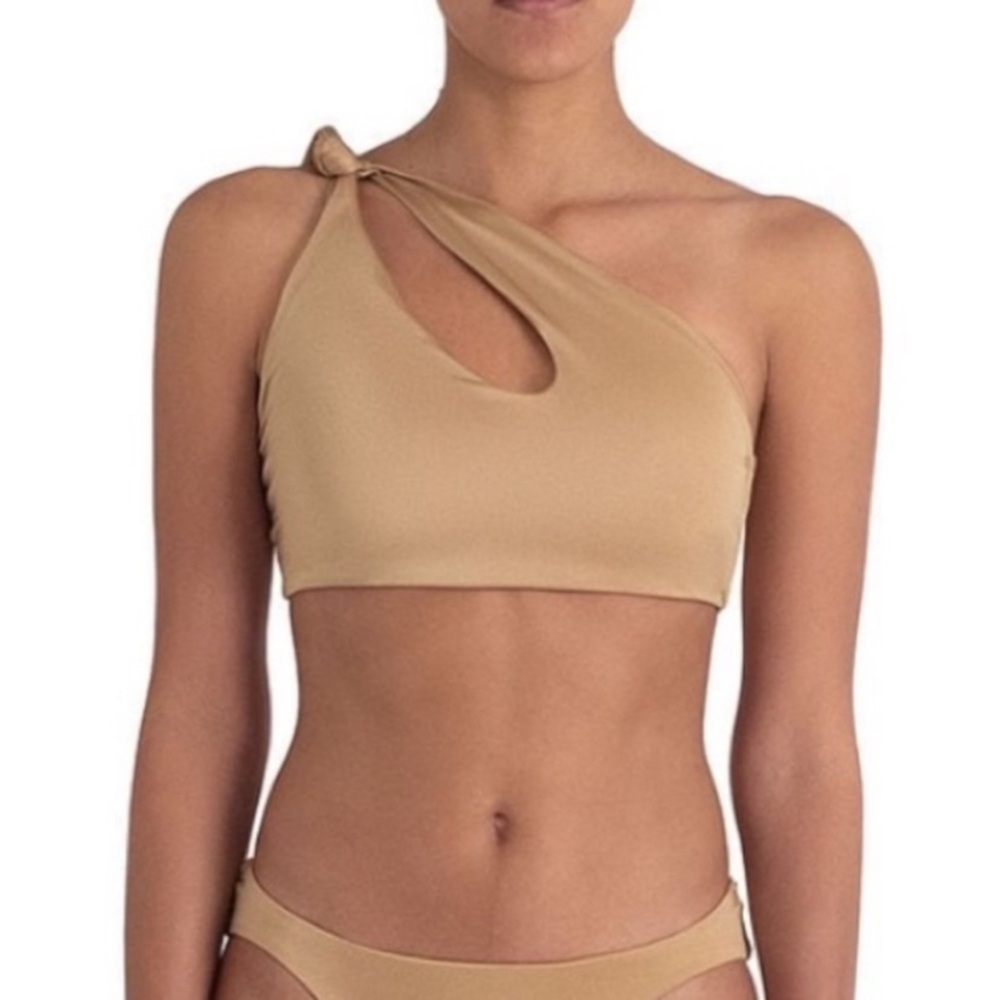 New! Baobab Collection FLAW Taki One Shoulder Bikini Top Treasure 10931